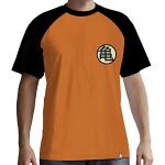 T-shirts ABYstyle orange à manches courtes Dragon Ball à manches courtes à col rond Taille M look fashion pour homme en promo 