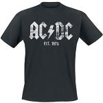 T-shirts noirs à manches courtes AC/DC à manches courtes Taille 4 XL look fashion pour homme 