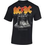 T-shirts noirs en coton AC/DC look Rock pour femme 