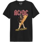 T-shirts à imprimés noirs AC/DC lavable en machine Taille L look fashion pour homme en promo 