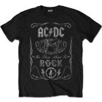 T-shirts noirs AC/DC Taille S look fashion pour homme 