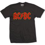 T-shirts noirs à logo AC/DC à manches courtes Taille L look fashion pour homme 