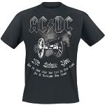 T-shirts noirs en coton à manches courtes AC/DC à manches courtes à col rond Taille XXL classiques pour homme 