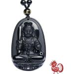Pendentifs photo noirs à motif Bouddha look asiatique 