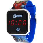 Accutime, Montre, LED-Kinderuhr Avengers (blau), Digitaluhr mit LED-Anzeige für Uhrzeit und Datum, Weiches..., Bleu, (Montre numérique)