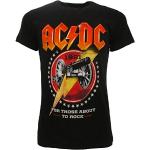 T-shirts à imprimés noirs AC/DC Taille L look Rock pour homme 