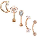 Piercings anneau roses en acier chirurgical look fashion pour femme en promo 