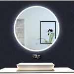 OHMG Miroir salle de bains, lumière blanche froide LED, Design tactile,  cadre en alliage d'aluminium, IP67, 22w