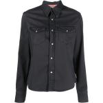 Chemises en jean Acne Studios gris foncé éco-responsable à manches longues classiques pour femme 