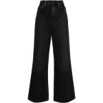 Jeans taille haute Acne Studios noirs en cuir synthétique délavés éco-responsable W25 L34 classiques pour femme 