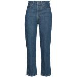 Pantalons taille haute Acne Studios bleus en coton éco-responsable W28 L32 pour femme 