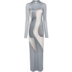 Robes à imprimés Acne Studios grises en jersey éco-responsable à capuche à col en V classiques pour femme 