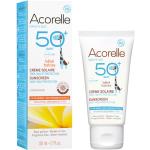 Crèmes solaires Acorelle bio naturelles hypoallergéniques sans parfum 50 ml pour peaux sensibles pour enfant 