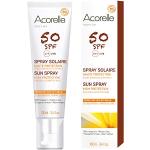 Crèmes solaires Acorelle bio naturelles au zinc 50 ml en spray en promo 