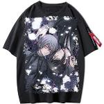 acsefire Anime Black Butler T-Shirt Unisexe Ciel Phantomhive Personnalité De La Mode Zipper Manches Manches Courtes Sebastian Cartoon Print Top T-Shirt D'été