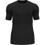 T-shirts Odlo Running noirs respirants à manches courtes à col rond pour homme 