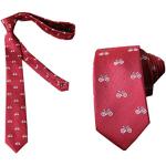 ACVIP Cravate étroite pour homme de 6 cm de large, pour toutes les occasions avec motif automne/vélo, Vélo rouge, taille unique