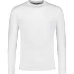 ADAMO T-shirt basique à manches longues pour homme - Blanc - Avec col rond - Taille XL - Blanc - XXXXL