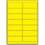 Address Or Multi Purpose Yellow Round Cornered Label - 14 Labels Per Sheet - 100 Sheets 99.1mm x 38.1mm
