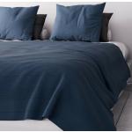Couvre-lits bleus à rayures 240x220 cm 2 places 