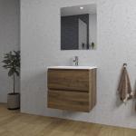 Ensembles de salle de bain cannelle en céramique finition mate modernes 