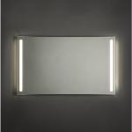 Adema Squared Miroir salle de bain 120x70cm avec éclairage LED gauche et droite avec chauffage et interrupteur capteur NAA002-N45A-120
