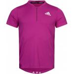 T-shirts adidas Aeroready violets à rayures en polyester à manches courtes à col rond Taille M classiques pour homme 