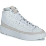 Baskets montantes adidas blanches en cuir Pointure 46,5 avec un talon entre 3 et 5cm look casual pour homme en promo 