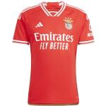 Maillots de sport adidas rouges en polyester Benfica respirants Taille 3 XL en promo 