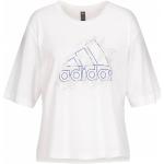 T-shirts adidas Graphic blancs en viscose à manches courtes à col rond Taille M pour femme 