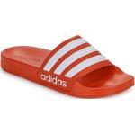 Claquettes de piscine adidas Adilette rouges avec un talon jusqu'à 3cm pour femme en promo 