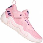 Chaussures de basketball  adidas roses en caoutchouc légères Pointure 29 pour enfant 