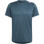 Maillots de running adidas turquoise en polyester respirants Taille S pour homme en promo 