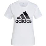 T-shirts basiques adidas Essentials blancs à manches courtes à col rond Taille XXS pour femme 