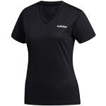 adidas Femme W D2m Solid T shirt, Noir/Blanc, S EU