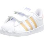Baskets adidas Superstar blanches en cuir Pointure 33 look fashion pour enfant 