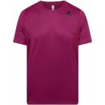 T-shirts col rond adidas roses à rayures en polyester à manches courtes à col rond Taille S classiques pour homme 