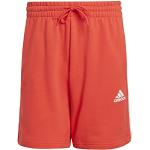 Shorts de sport adidas French Terry rouges Taille L look fashion pour homme 