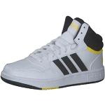 Chaussures de basketball  adidas Hoops blanches en caoutchouc Pointure 38 look fashion pour garçon en promo 