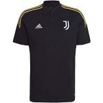 Polos de sport adidas noirs Juventus de Turin Taille M look fashion pour homme 