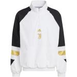 Vestes de survêtement adidas Juventus blanches en nylon Juventus de Turin respirantes à manches longues à col montant Taille XS 