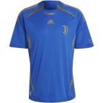 Maillots de sport bleus en polyester Juventus de Turin respirants à manches courtes à col rond Taille S 