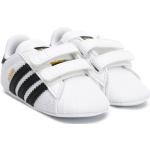 Chaussures adidas Superstar blanches en caoutchouc à scratch à scratchs pour bébé 
