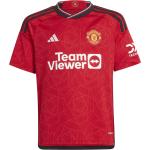 Maillots sport adidas Manchester rouges à motif ville enfant Manchester United F.C. respirants look sportif 