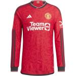 Maillots de sport adidas Manchester rouges en polyester Manchester United F.C. respirants Taille XL 