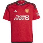Maillots sport adidas Manchester rouges en polyester enfant Manchester United F.C. respirants 