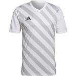 T-shirts saison été adidas blancs à rayures en polyester Taille XL look fashion pour homme en promo 