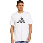 adidas Inline Basketball Graphic Tee T-Shirt, White, L Men's