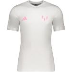 T-shirts adidas Graphic blancs Lionel Messi respirants à manches courtes Taille L pour homme en promo 
