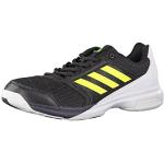 adidas Homme Multido Essence Chaussures de Handball, Noir (Utility Black/Solar Yellow/FTWR White), 40 EU